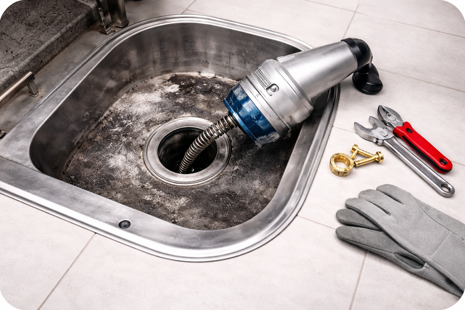 Drain cleaning service for clogged sinks and pipes in Cincinnati