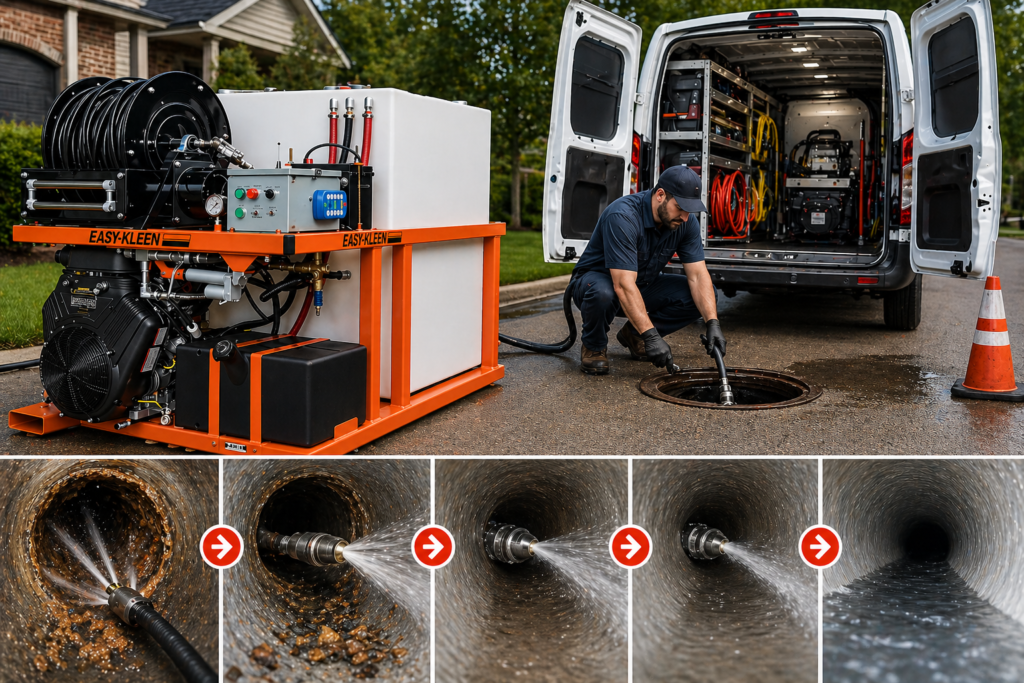 hydro jetting machine used for drain and sewer cleaning in West Chester OH